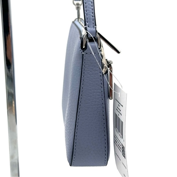 Kate Spade Leila Convertible Leather Mini Pachette Bag Snakeskin Blue (NWT) - Picture 4 of 9